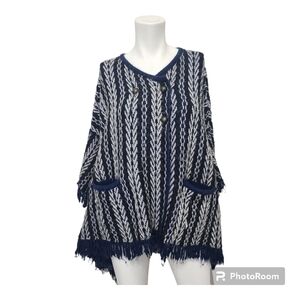 Anthropologie Sleeping On Snow  Blue Cardigan  One Size